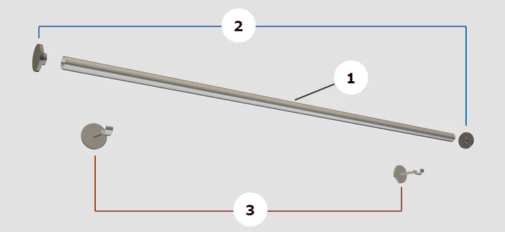 Curtain rod bar
